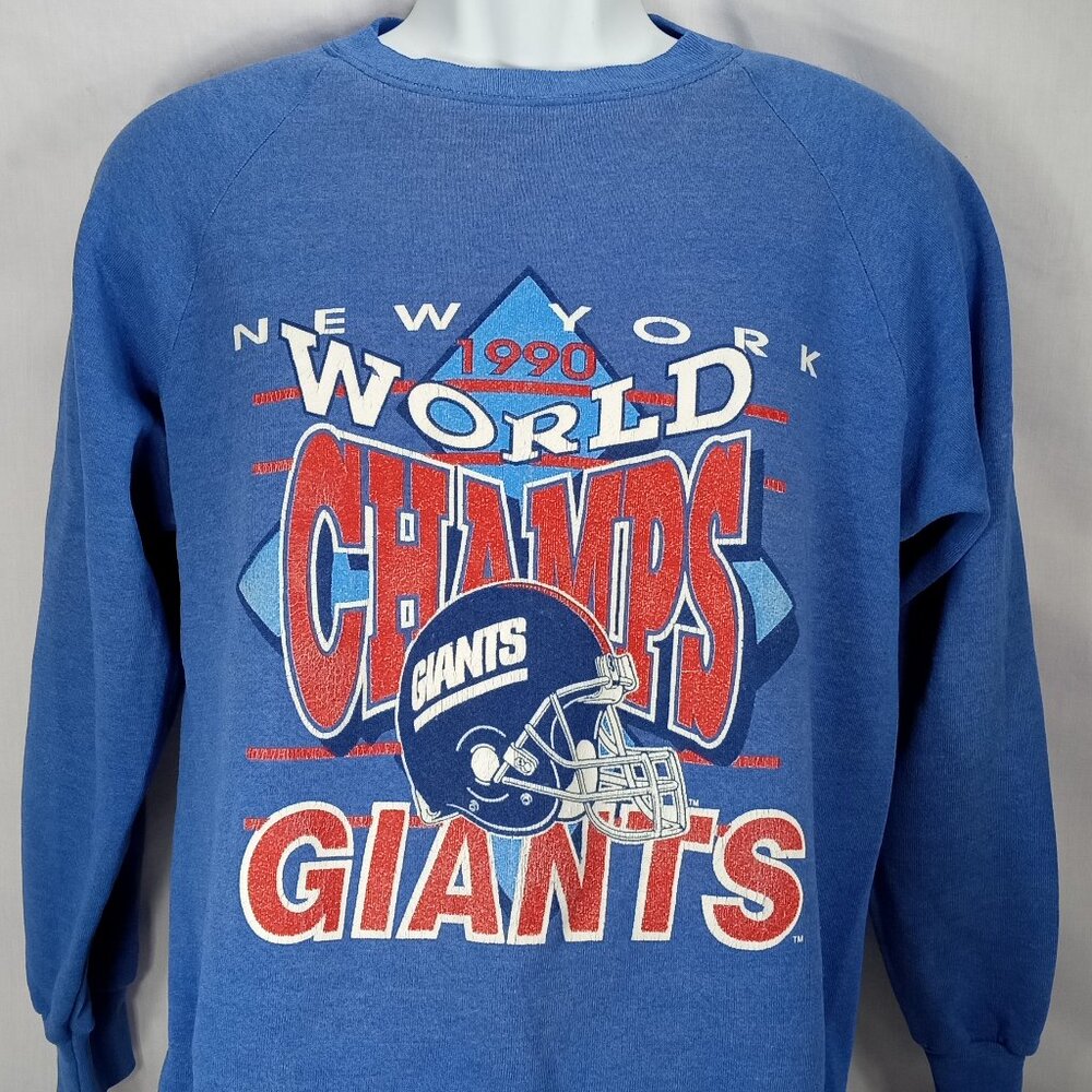 Vintage 1990 New York Giants World Champs  Crew Sweatshirt Fruit Of The Loom